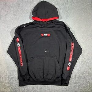 Vintage Rusty Surfboards Hoodie Men’s Large Black 90s Surfwear Y2K #1222